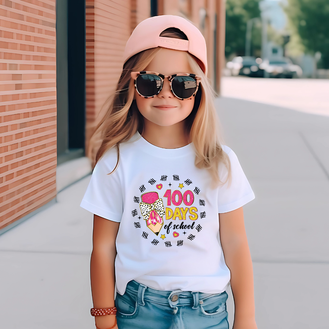 100 Days Of School Girls Shirt