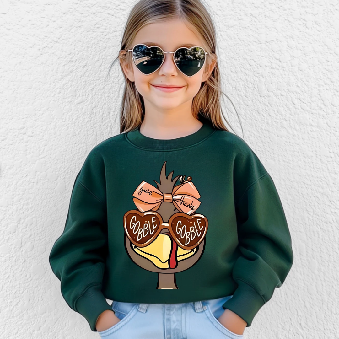 Girls Turkey Head Crewneck