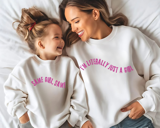 I'm Literally Just A Girl Mom & Daughter Set