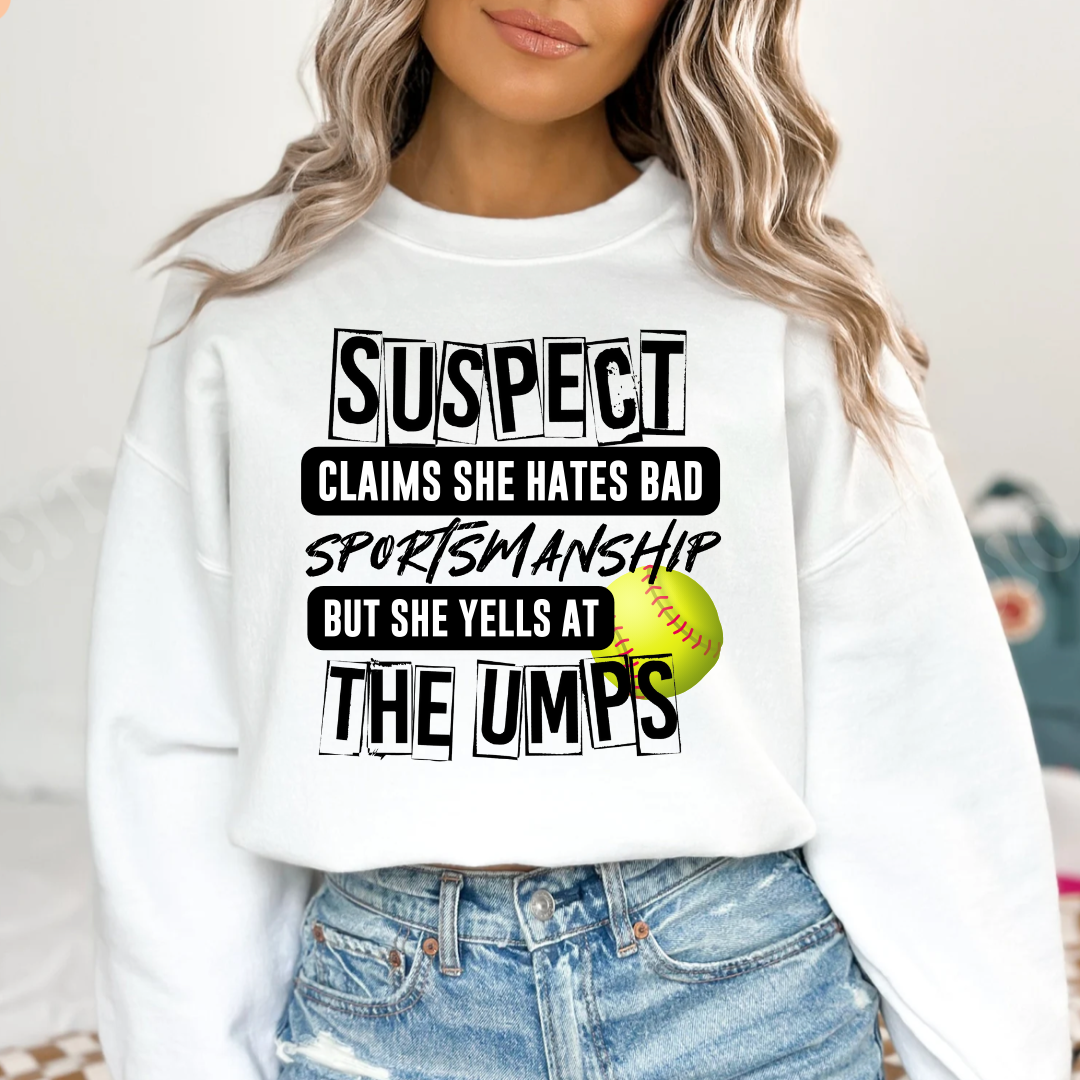 Softball Mom Suspect Claim Shirt